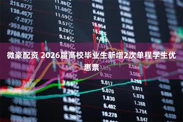 微豪配资 2026届高校毕业生新增2次单程学生优惠票