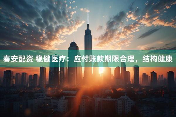 春安配资 稳健医疗：应付账款期限合理，结构健康