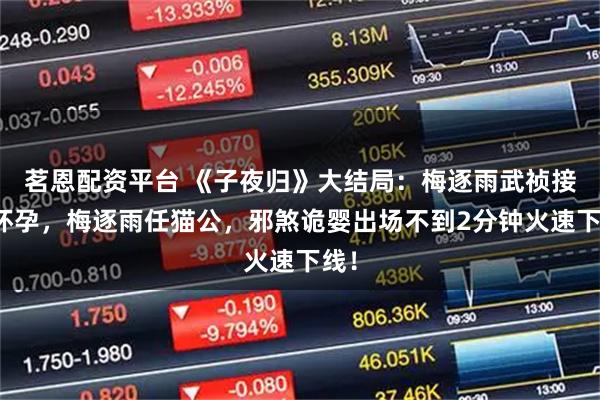 茗恩配资平台 《子夜归》大结局：梅逐雨武祯接力怀孕，梅逐雨任猫公，邪煞诡婴出场不到2分钟火速下线！